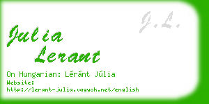 julia lerant business card